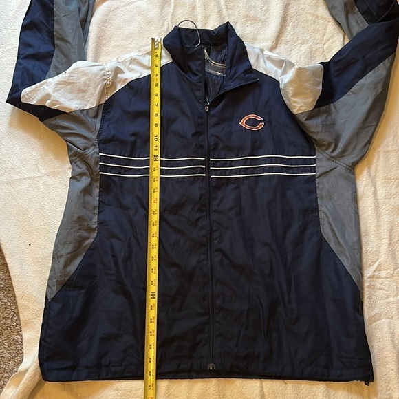 Chicago Bears Full Zip NFL Reebok Blue Windbreaker Jacket Size XL - Picture 9 of 12